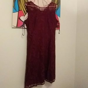 Lace Dress with same color sheath